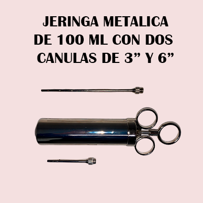 Jeringa Metálica de 100 ml