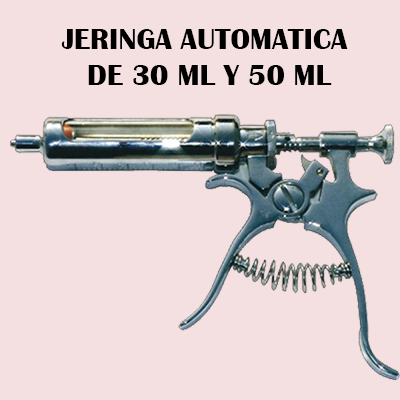 JERINGA METALICA Jeringa Automática de 30 ML y 50 ML