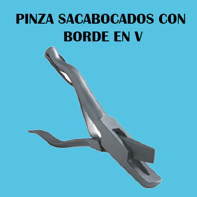 Pinza Sacabocados Con Borde en V