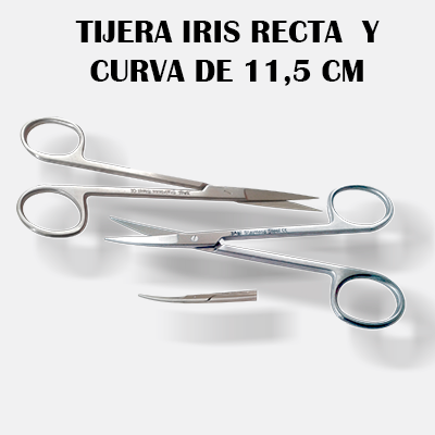 Tijera Iris Recta y Curva de 11,5 cm