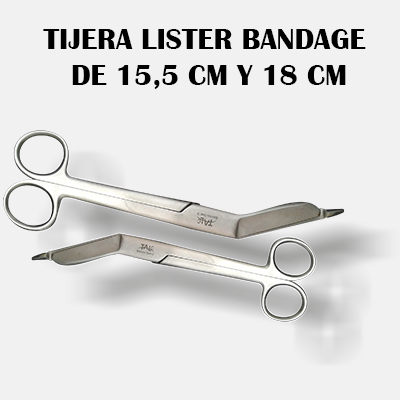 Tijera Lister Bandage de 15,5 cm y 18 cm