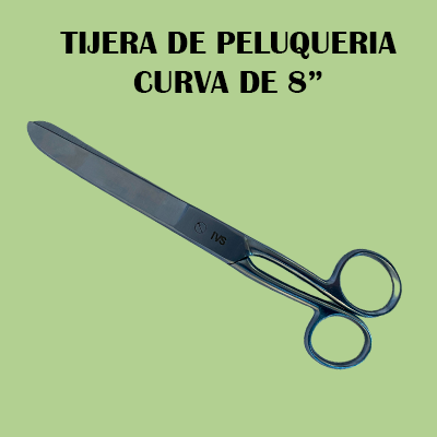 Tijera de Peluquería de 8_ Tijera de Peluquería Curva de 8"