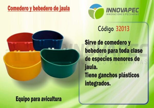 Comedero y bebedero de jaula