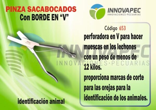 Pinza Sacabocados Con Borde en V